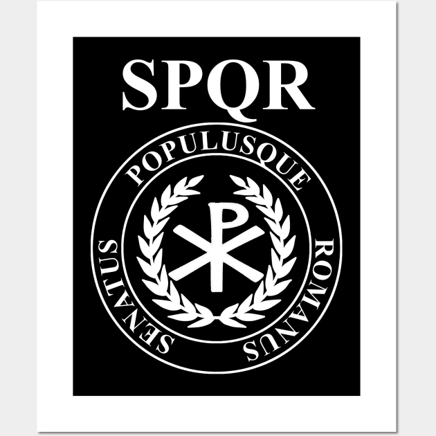 SPQR Roman Empire Senatus Populusque Romanus Wall Art by AgemaApparel